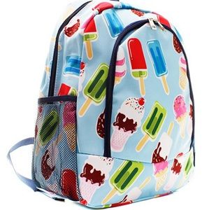 AQUA CANVAS ICE CREAM BACKPACK/BOOK BAG! CUTE!